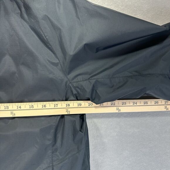 LL Bean Stowaway Gore-Tex Rain Jacket Womens Small Black Hooded Zip Up Hiking - Picture 16 of 16